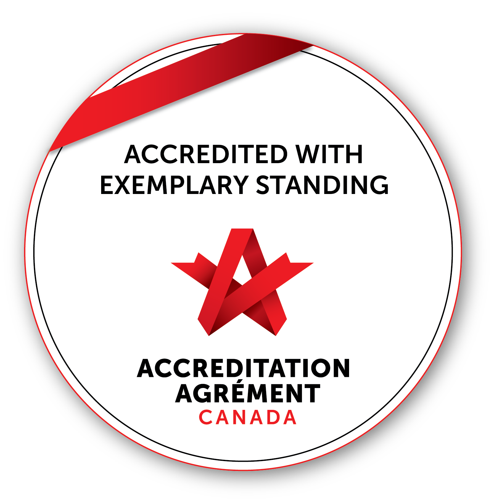 Accreditation with Exemplary Standing seal