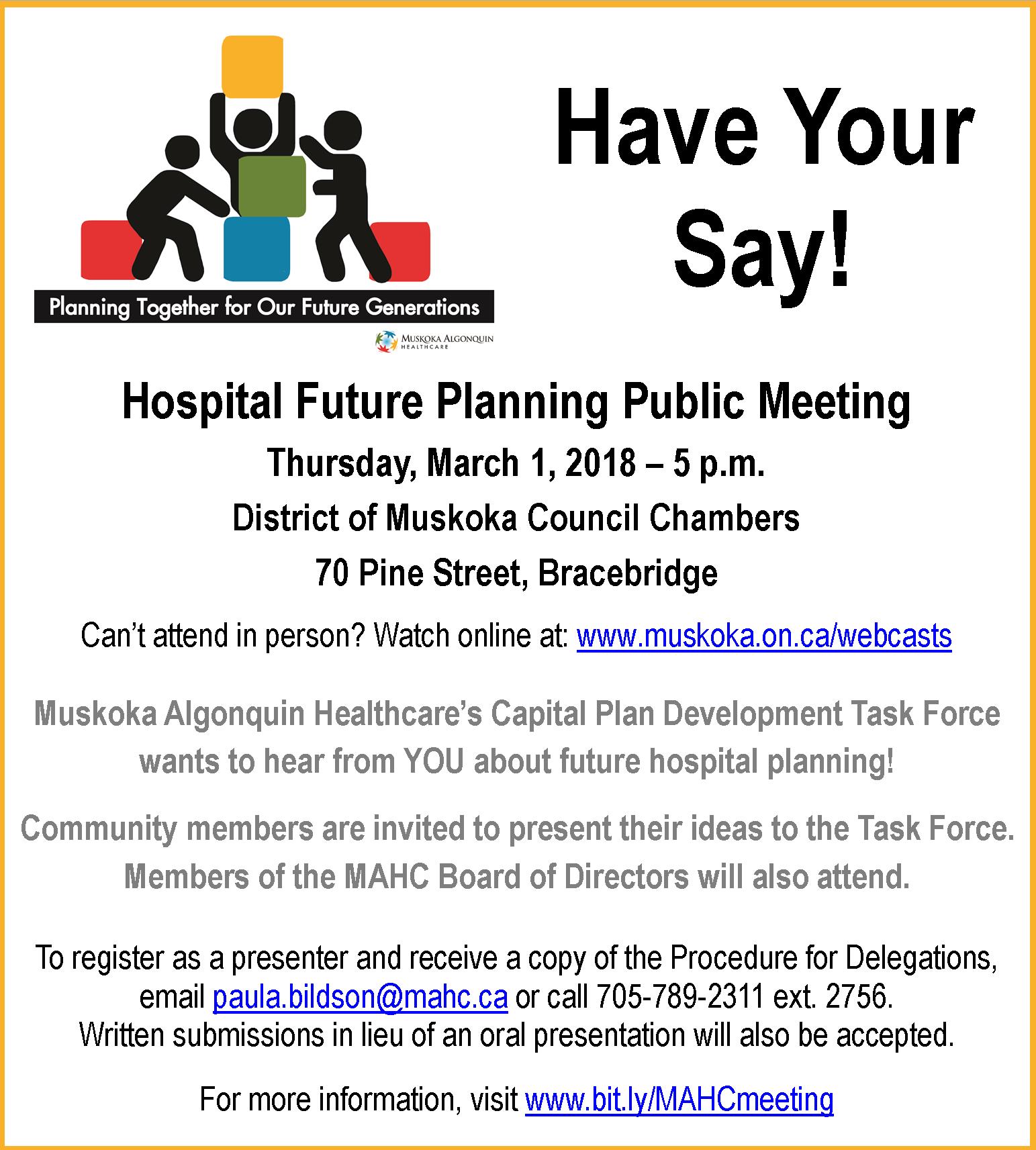 Public Notice of March 1 Public Meeting