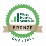 2014 Green Hospital Scorecard Bronze award