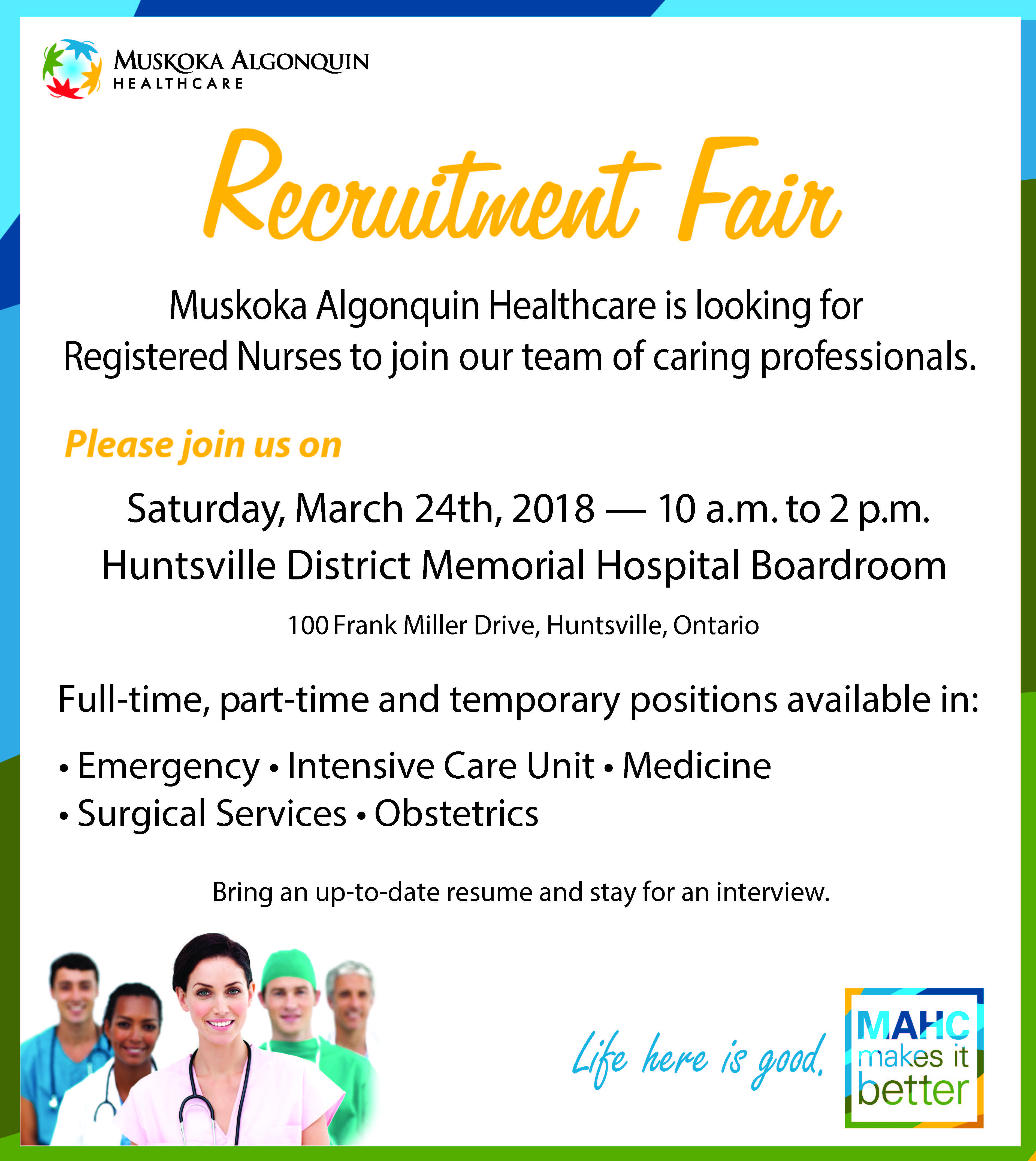 2018 Recruitment Fair Advert