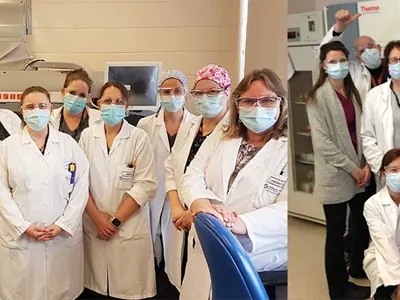 A group of Laboratory staff across both sites