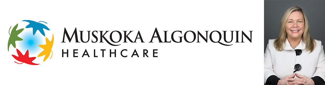 Muskoka Algonquin Healthcare logo and CEO head shot